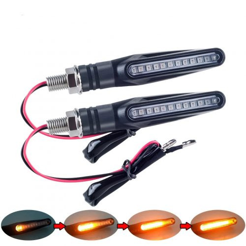Futófényes motoros LED irányjelzőpár – 9 cm, 450 lm