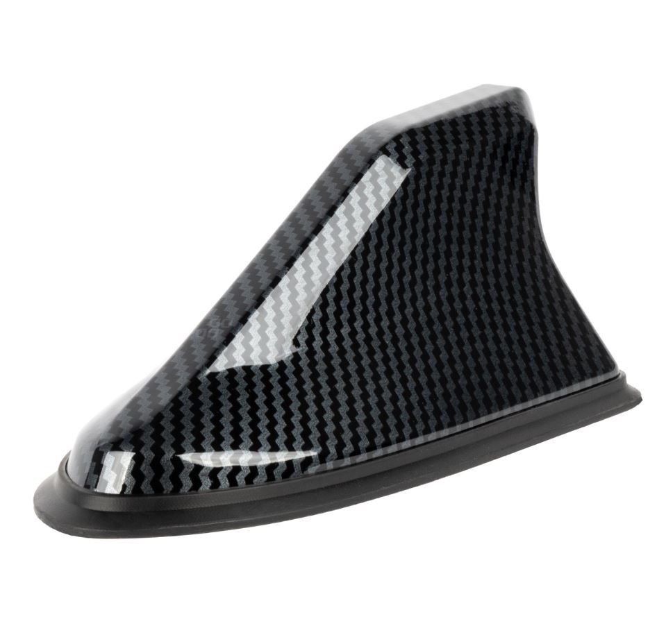 Cápauszony antenna – karbonmintás, 16 × 7 cm
