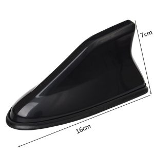 Cápauszony antenna – fekete, 16 × 7 cm