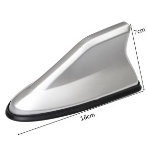 Cápauszony antenna – ezüst, 16 × 7 cm