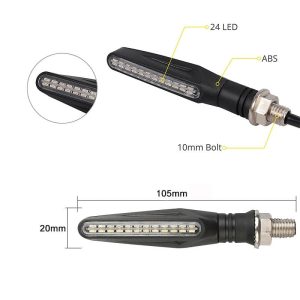 Motoros LED irányjelzőpár féklámpa funkcióval – A kivitel