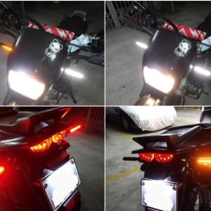 Motoros LED irányjelzőpár féklámpa funkcióval – A kivitel
