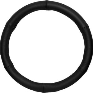 AMiO 01765 valódi bőr kormányvédő – M, 37–39 cm, fekete