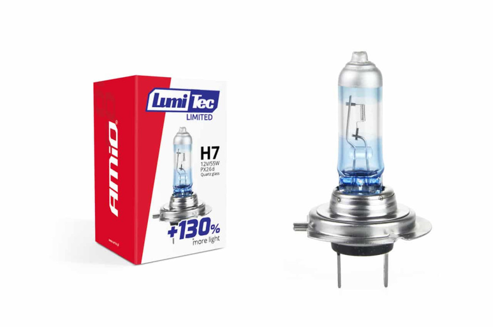 AMiO LumiTec Limited H7 halogén izzó – 4300 K, akár +130% fényerő, 2 db