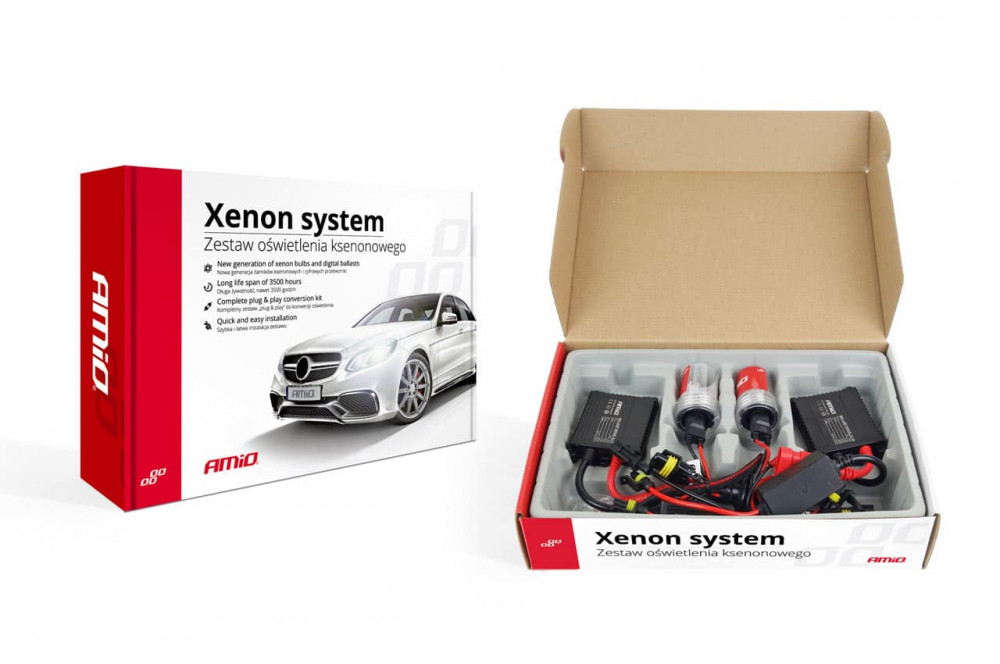 AMiO H1 xenon átalakító készlet – 35 W, 6000 K, 2 izzó