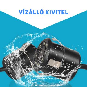 Süllyesztett univerzális tolatókamera – 12 V, IP68, 170°