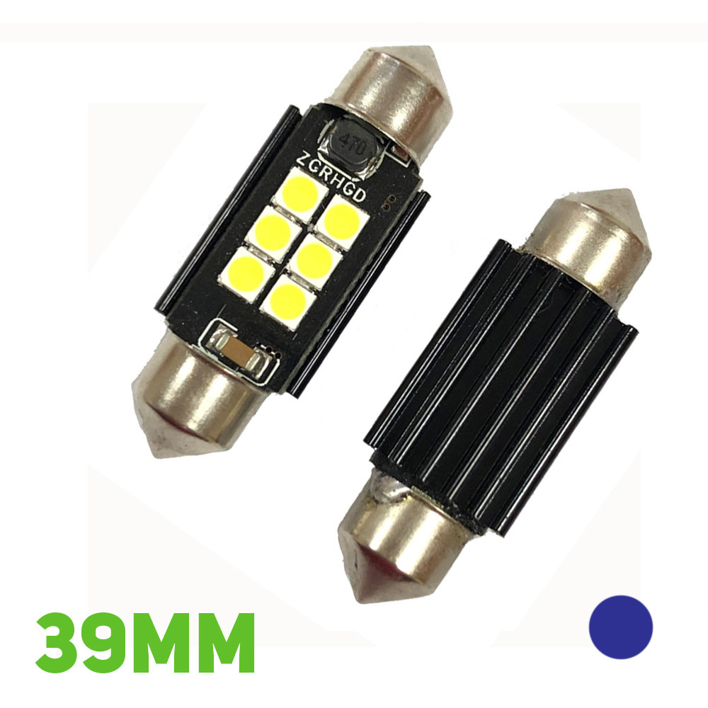 Szofita CAN-bus LED izzó – 39 mm, kék, 2 db