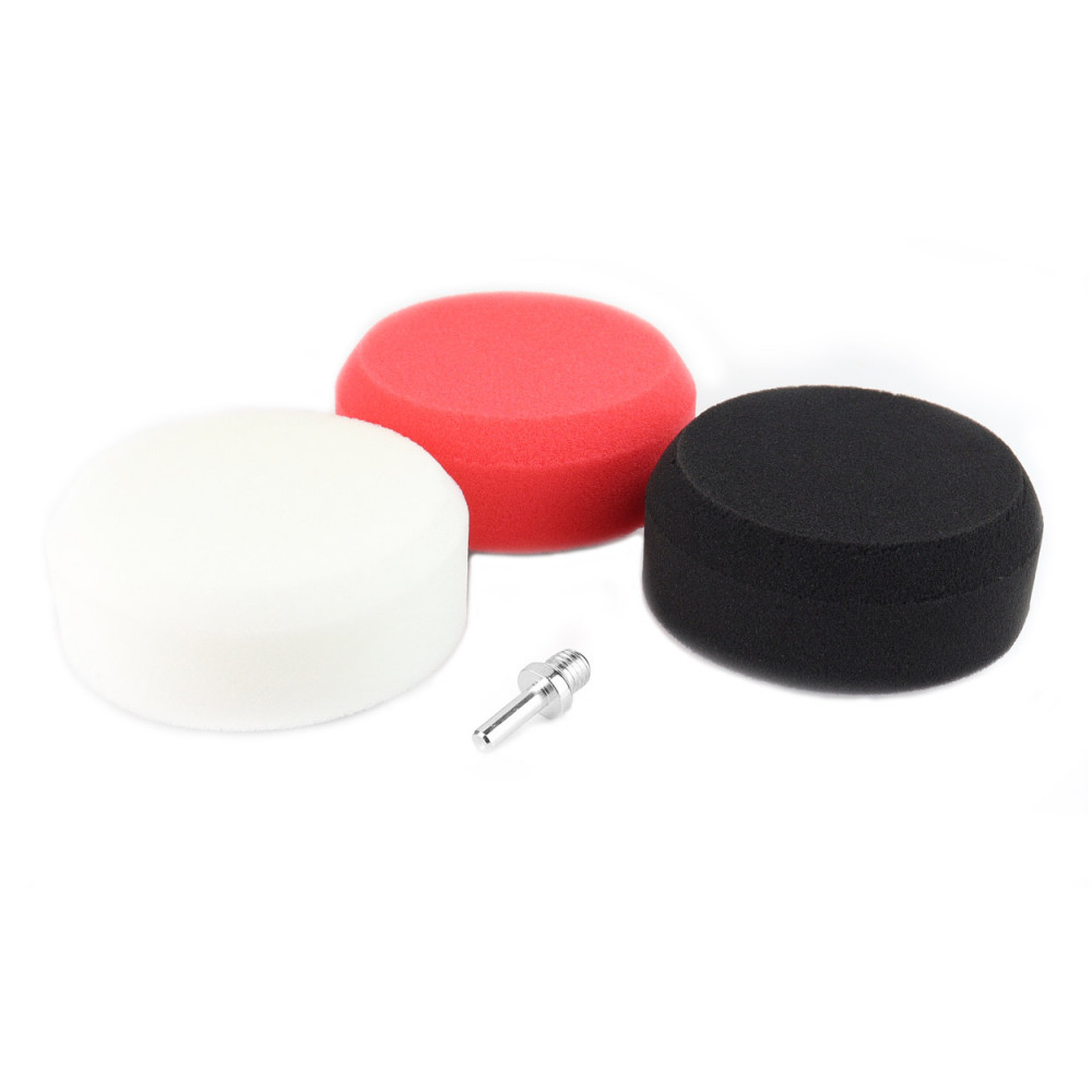 AMiO 02648 fúrógépes polírozószett – 3×125 mm, M14 adapter
