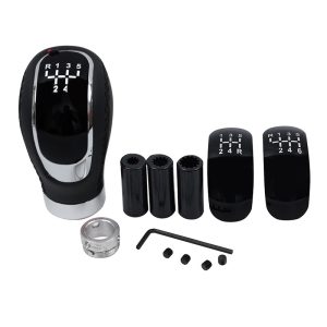Univerzális bőrhatású váltógomb – 8/10/12 mm adapterekkel, 5–6 fokozathoz