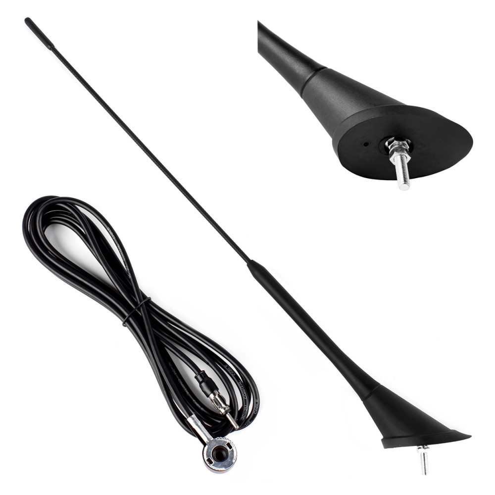 AMiO ANT07 autóantenna – 40 cm-es komplett antenna, 3 m kábellel