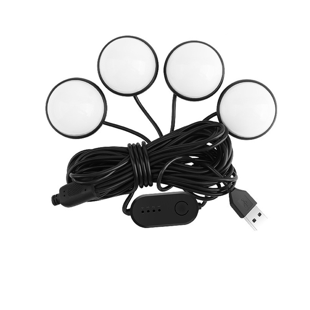 USB-s RGB LED lábtérvilágítás – 4 panellel