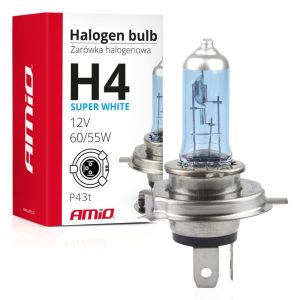 AMiO Super White H4 halogén izzó – 12 V, 60/55 W, 5500 K, 1 db