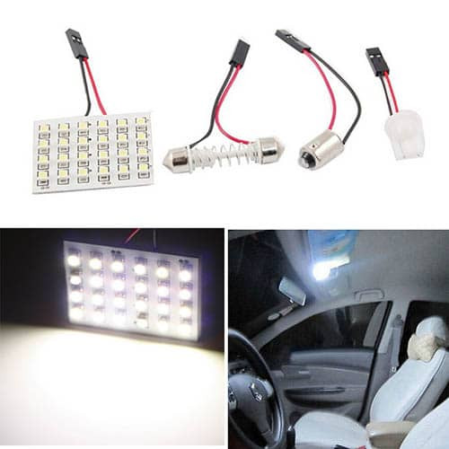 24 LED-es belső világítópanel – 12 V, 300 lm, 6000 K