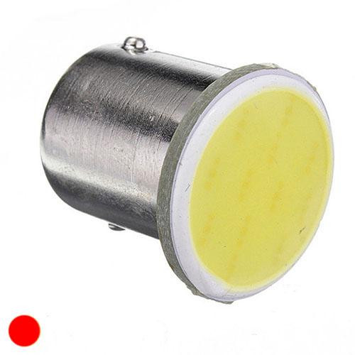 BA15s COB LED izzó – piros, 12 V, 2 db