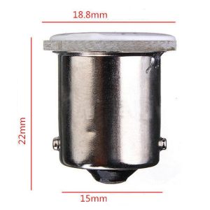 BA15s COB LED izzó – narancssárga, 12 V, 2 db
