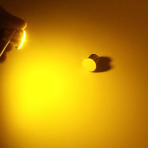 BA15s COB LED izzó – narancssárga, 12 V, 2 db