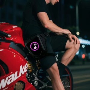 LED kijelzős motoros combtáska – Bluetooth alkalmazás vezérléssel, RGB kijelzővel