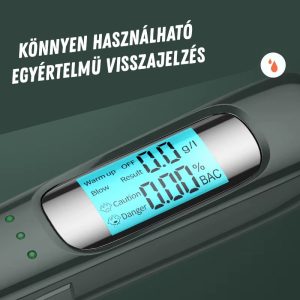 Digitális alkoholszonda – újratölthető, LCD kijelzővel