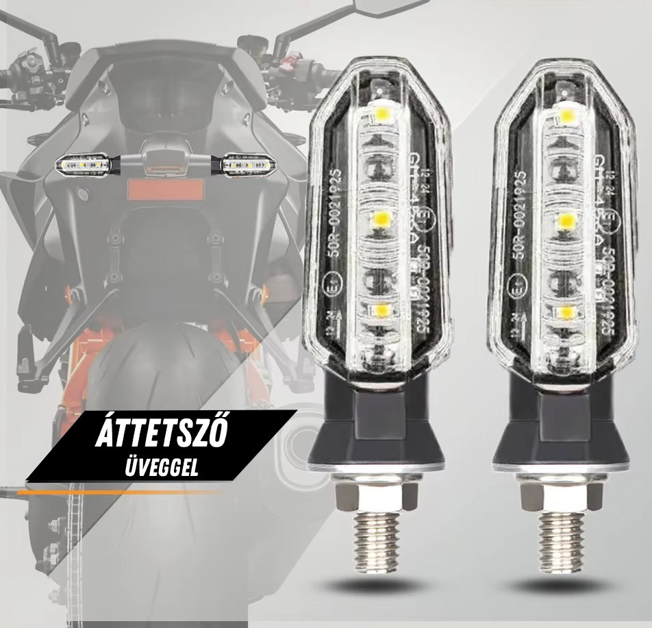 Motoros LED irányjelzőpár – A kivitel