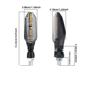 Futófényes motoros LED irányjelzőpár – 6,5 cm, 600 lm