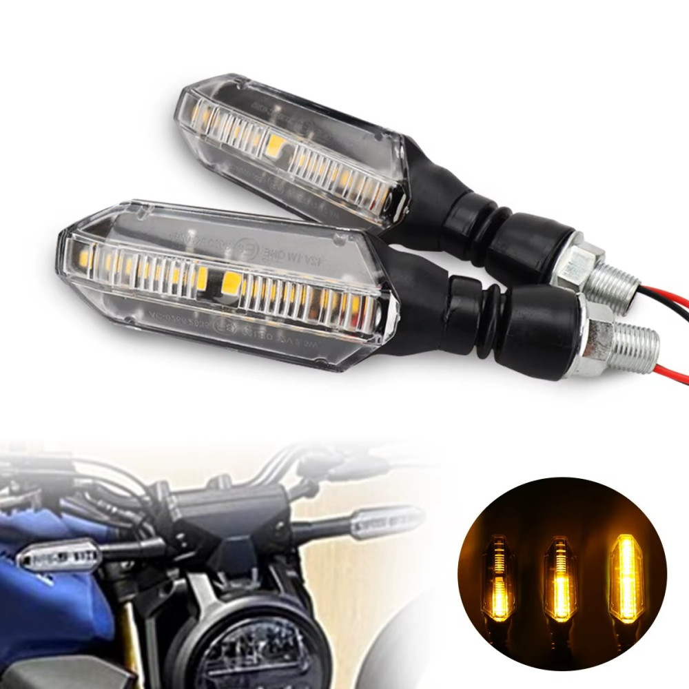 Futófényes motoros LED irányjelzőpár – 6,5 cm, 600 lm