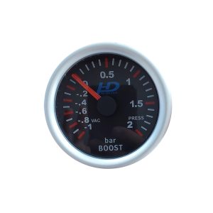 Turbónyomásmérő műszer – 52 mm, fekete számlappal, 2 bar