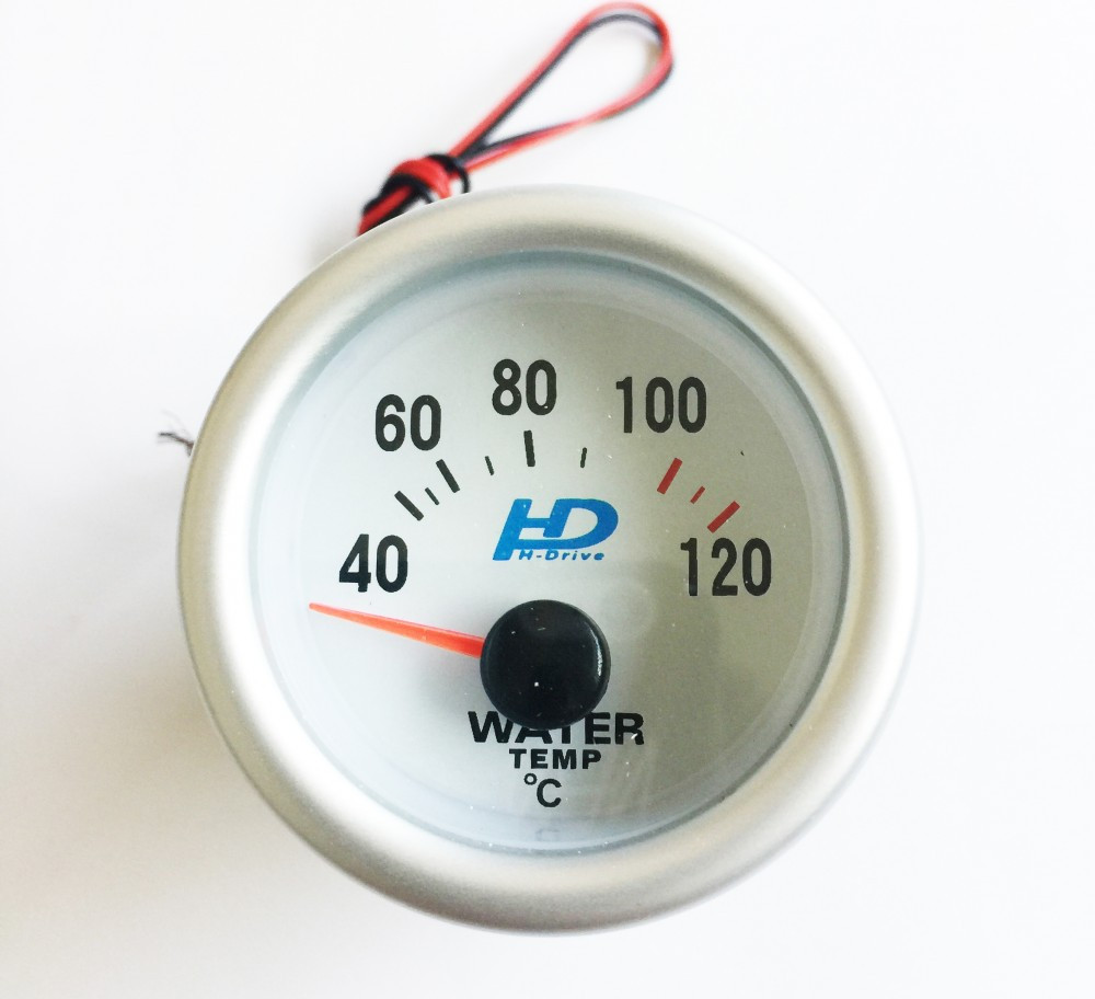 Vízhőfokmérő műszer – 52 mm, fehér számlappal