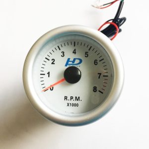 Fordulatszámmérő műszer – 52 mm, fehér számlappal