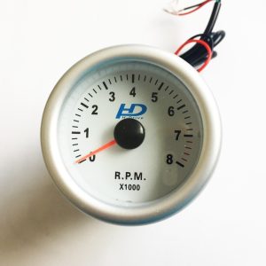 52 mm-es fordulatszámmérő – fekete számlap, kék LED