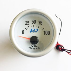 Olajnyomásmérő műszer – 52 mm, fehér számlappal