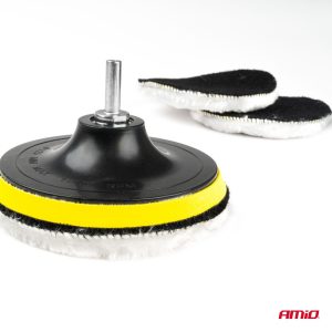 Polírozó szett fúróba fogható gyapjú korong 4 darabos 125 mm