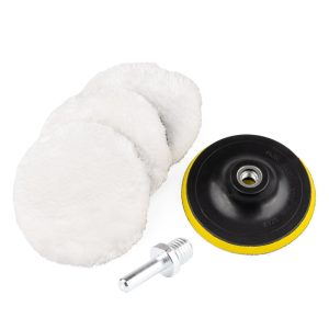 Polírozó szett fúróba fogható gyapjú korong 4 darabos 125 mm