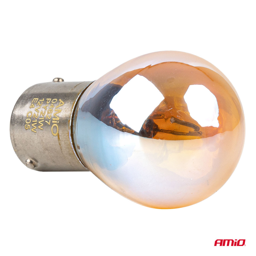 P21W BA15S izzó 2 db amber chrome