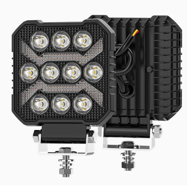 LED munkalámpa beépített irányjelzővel – 20 W, 12–48 V, modell 6092