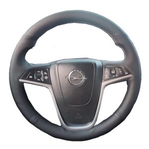 Opel Insignia bőr kormányvédő – méretpontos, varrható kivitel fekete