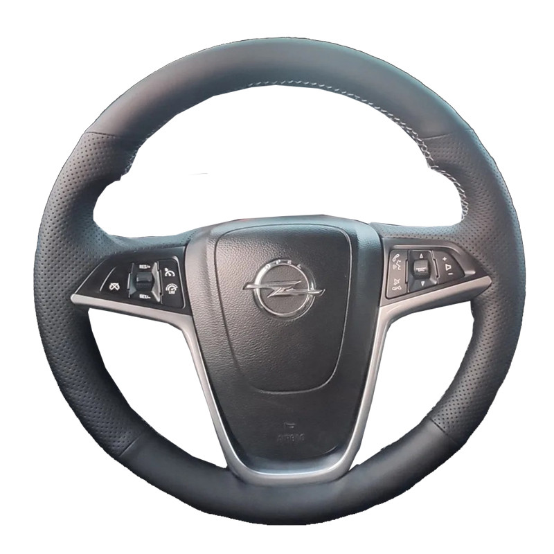 Opel Insignia bőr kormányvédő – méretpontos, varrható kivitel fekete