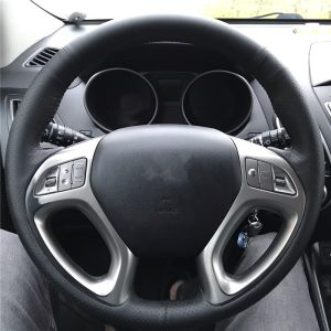 Hyundai bőr kormányvédő – méretpontos, varrható kivitel