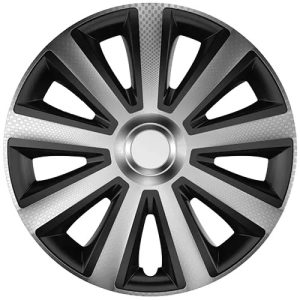 Versaco Aviator Carbon Silver & Black dísztárcsa garnitúra – 14", 4 db