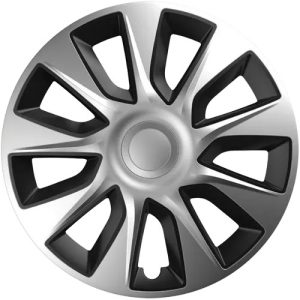 Versaco Stratos Silver & Black dísztárcsa garnitúra – 16", 4 db