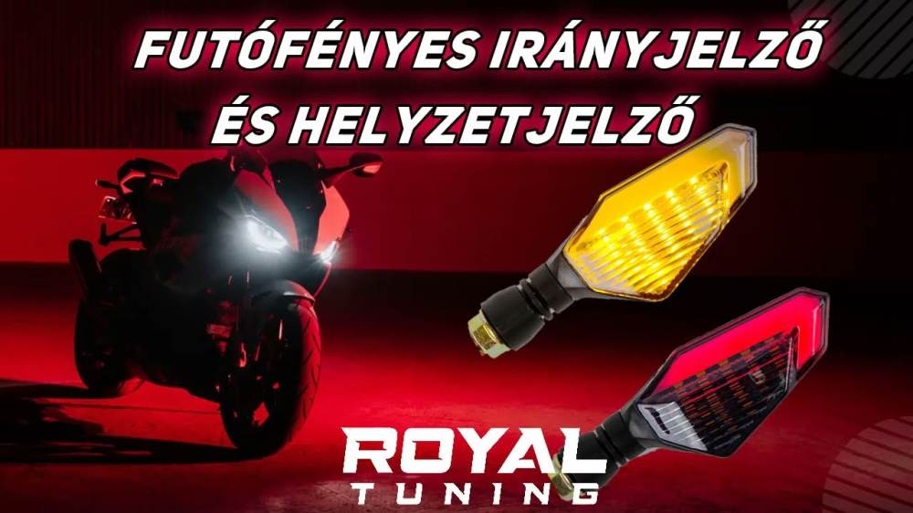 Ledes index motorra féklámpával párban